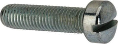 Value Collection - 1/4-28 UNF, 1" Length Under Head Slotted Drive Machine Screw - Fillister Head, Grade J82 Steel, Zinc-Plated Finish, Without Washer - Makers Industrial Supply