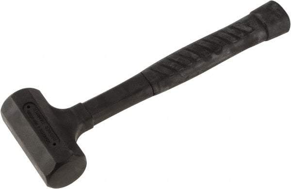 Paramount - 27 oz Head 1-3/4" Face Diam Rubber Dead Blow Hammer - 12-3/4" OAL, Rubber-Covered Steel Handle - Makers Industrial Supply