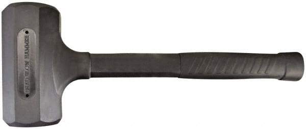 Paramount - 52 oz Head 2-1/8" Face Diam Rubber Dead Blow Hammer - 14-5/8" OAL, Rubber-Covered Steel Handle - Makers Industrial Supply