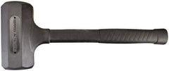 Paramount - 52 oz Head 2-1/8" Face Diam Rubber Dead Blow Hammer - 14-5/8" OAL, Rubber-Covered Steel Handle - Makers Industrial Supply