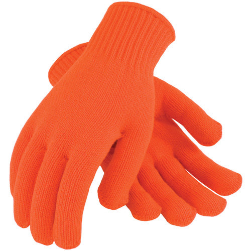 ‎41-013L Insulated Seamless Knit - 100% Acrylic Glove - 7 Gauge - Orange - Exact Industrial Supply