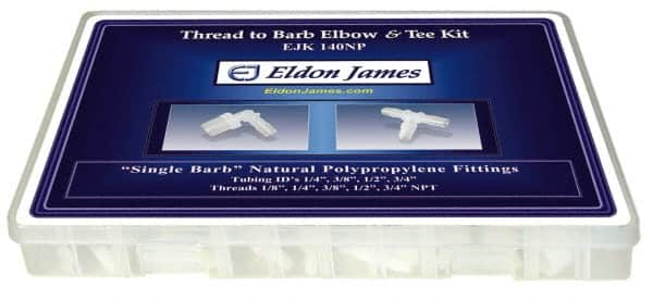 Made in USA - Fittings & Connector Sets Type: Large NPT Threaded Elbows and Tees Tube Size: 1/4-3/4 - Makers Industrial Supply