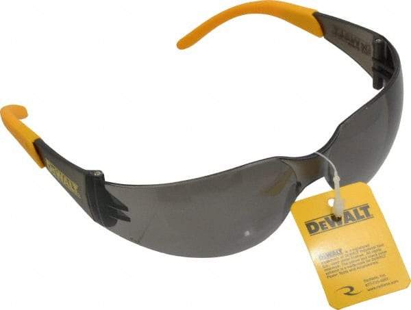 DeWALT - Smoke Lenses, Frameless Safety Glasses - Anti-Fog, Scratch Resistant, Plastic Frame, Size Universal, Wrap Around - Makers Industrial Supply