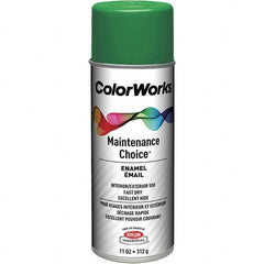 Krylon - Emerald Green, Enamel Spray Paint - 15 to 18 Sq Ft per Can, 16 oz Container, Use on General Industrial Maintenance & Touch-up Work - Makers Industrial Supply