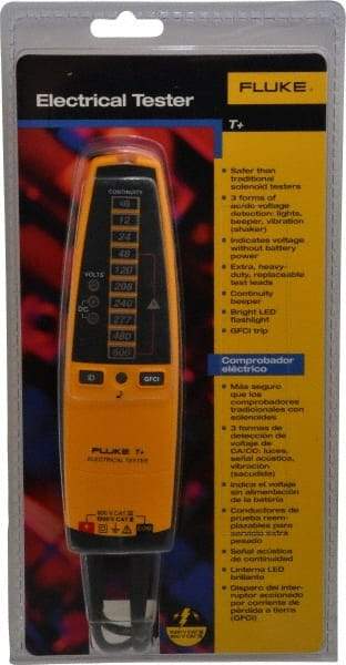 Fluke - 12 VAC/VDC to 600 VAC/VDC, Voltage Tester - LCD and LED Display, +/-2% Basic DC Accuracy, AAA Power Supply - Makers Industrial Supply