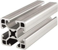 80/20 Inc. - 145 Inches Long x 1-1/2 Inches Wide x 1 Inch High, T Slotted Aluminum Extrusion - 0.781 Square Inches, Clear Anodized Finish - Makers Industrial Supply