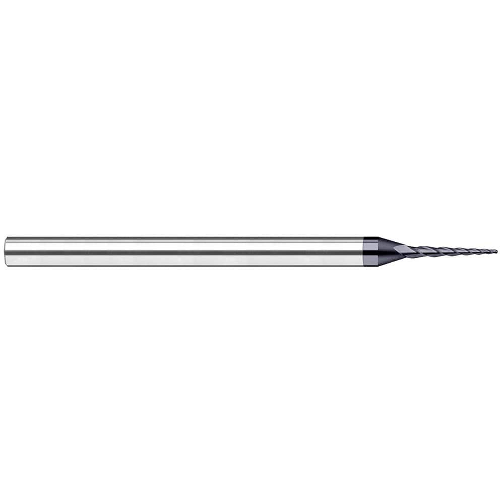 Harvey Tool - 0.5° per Side 0.06" Small End Diam 0.6" LOC 3-Flute Solid Carbide Tapered Ball End Mill - Exact Industrial Supply