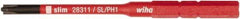 Wiha - 44mm Drive, #1 Reversible Phillips/Slotted Screwdriver Bit - 75mm OAL - Makers Industrial Supply