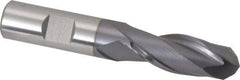 Hertel - 5/8" Diam, 1-5/8" LOC, 2 Flute Cobalt Ball End Mill - TiCN Finish, Single End, 3-3/4" OAL, 5/8" Shank Diam - Makers Industrial Supply