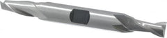 Hertel - 19/64", 9/16" LOC, 3/8" Shank Diam, 3-1/8" OAL, 2 Flute, High Speed Steel Square End Mill - Double End, Uncoated, Spiral Flute, 30° Helix, Centercutting, Right Hand Cut, Right Hand Flute - Makers Industrial Supply