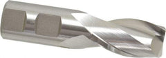 Hertel - 27/32", 1-1/2" LOC, 7/8" Shank Diam, 3-1/2" OAL, 2 Flute, High Speed Steel Square End Mill - Single End, Uncoated, Spiral Flute, 30° Helix, Centercutting, Right Hand Cut, Right Hand Flute - Makers Industrial Supply