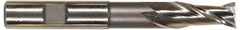 Hertel - 1", 2-1/2" LOC, 1" Shank Diam, 7-1/4" OAL, 2 Flute, High Speed Steel Square End Mill - Single End, Uncoated, Spiral Flute, 30° Helix, Centercutting, Right Hand Cut, Right Hand Flute - Makers Industrial Supply