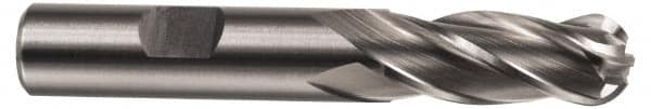 Hertel - 3/8" Diam, 2-1/2" LOC, 4 Flute Cobalt Ball End Mill - Uncoated, Single End, 4-1/4" OAL, 3/8" Shank Diam, Spiral Flute - Makers Industrial Supply