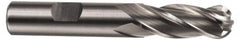 Hertel - 3/8" Diam, 2-1/2" LOC, 4 Flute Cobalt Ball End Mill - Uncoated, Single End, 4-1/4" OAL, 3/8" Shank Diam, Spiral Flute - Makers Industrial Supply