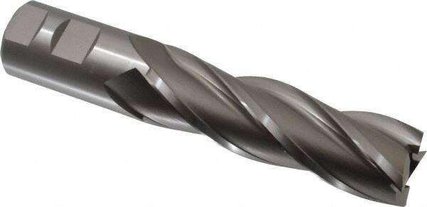 Hertel - 1-1/4", 4" LOC, 1-1/4" Shank Diam, 6-1/2" OAL, 4 Flute, High Speed Steel Square End Mill - Single End, Uncoated - Makers Industrial Supply