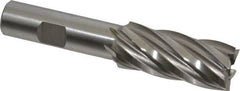 Hertel - 13/16", 1-7/8" LOC, 5/8" Shank Diam, 4" OAL, 6 Flute, High Speed Steel Square End Mill - Single End, Uncoated, Spiral Flute, 30° Helix, Right Hand Cut, Right Hand Flute - Makers Industrial Supply