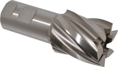 Hertel - 1-3/4", 2" LOC, 1-1/4" Shank Diam, 4-1/2" OAL, 6 Flute, High Speed Steel Square End Mill - Single End, Uncoated, Spiral Flute, 30° Helix, Right Hand Cut, Right Hand Flute - Makers Industrial Supply