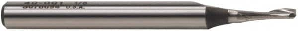 Onsrud - 3/8" Cutting Diam x 1" Length of Cut, 1 Flute, Upcut Spiral Router Bit - Uncoated, Right Hand Cut, High Speed Steel, 3-1/2" OAL x 1/2" Shank Diam, Single Edge, 19 to 32° Helix Angle - Makers Industrial Supply