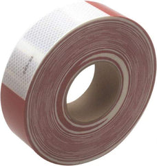 3M - DOT Conspicuity Tape Color: Red and White Tape Material: Pressure Sensitive Adhesive - Makers Industrial Supply