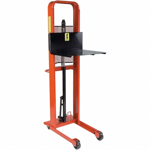 Wesco Industrial Products - 1,000 Lb Capacity, 68" Lift Height, Steel Stacker Manually Operated Lift - Makers Industrial Supply