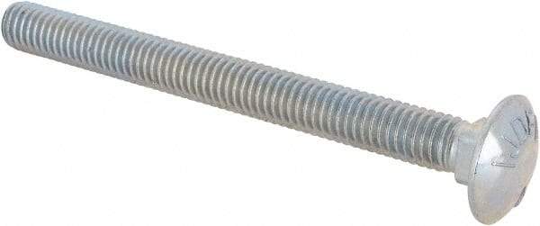 Value Collection - 3/8-16 UNC 4" Length Under Head, Standard Square Neck, Carriage Bolt - Grade 5 Steel, Zinc-Plated Finish - Makers Industrial Supply