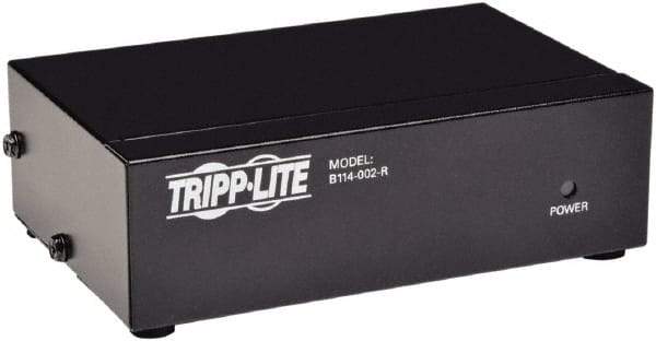 Tripp-Lite - Video Splitter with Signal Booster - HD15 Connector, Black, Use with Monitors - Makers Industrial Supply