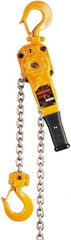 Harrington Hoist - 4,000 Lb Lifting Capacity, 10' Lift Height, Lever Hoist - Made from Chain, 59 Lb Avg Pull to Lift Rated Load, 1 Chain - Makers Industrial Supply