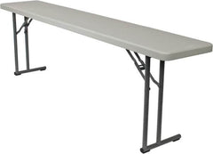 NPS - 96" Long x 18" Wide x 29-1/2" High, Lightweight Folding Table - Speckled Gray - Makers Industrial Supply