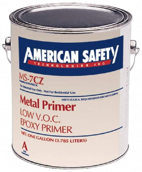 American Safety Technology - 1 Gal Gray Metal Primer - 270 Sq Ft/Gal, 250 gL Content, Direct to Metal, Quick Drying - Makers Industrial Supply