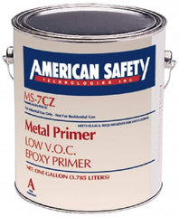 American Safety Technology - 1 Gal Gray Metal Primer - 270 Sq Ft/Gal, 250 gL Content, Direct to Metal, Quick Drying - Makers Industrial Supply