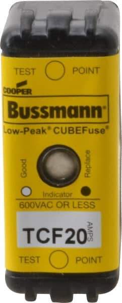 Cooper Bussmann - 300 VDC, 600 VAC, 20 Amp, Time Delay General Purpose Fuse - Plug-in Mount, 1-7/8" OAL, 100 at DC, 200 (CSA RMS), 300 (UL RMS) kA Rating - Makers Industrial Supply