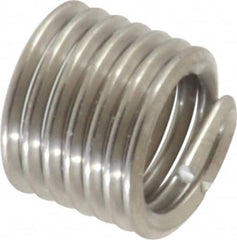 Recoil - M6x1.00 Metric Coarse, 9" OAL, Free Running Helical Insert - 6-3/4 Free Coils, Tanged, Stainless Steel, 1-1/2D Insert Length - Exact Industrial Supply