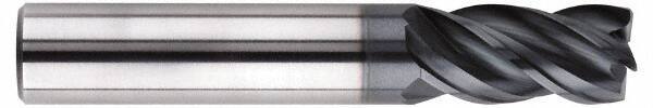 SGS - 1/4", 4 Flute, Single End, Solid Carbide, 0.02" Corner Radius End Mill - 2-1/2" OAL, Right Hand Flute, 9/32" LOC, Right Hand Cut, 3/4" Extended Reach - Makers Industrial Supply