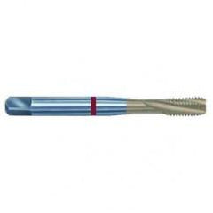 1/4-20 2B 3-Flute PM Cobalt Red Ring Semi-Bottoming 15 degree Spiral Flute Tap-TiN - Makers Industrial Supply