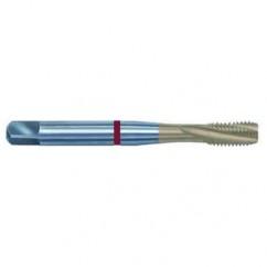 12-28 2B 3-Flute PM Cobalt Red Ring Semi-Bottoming 15 degree Spiral Flute Tap-TiN - Makers Industrial Supply