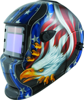#41265 - Solar Powered Welding Helmet - Eagle/Flag - Replacement Lens: 4.5x3.5" Part # 41264 - Makers Industrial Supply