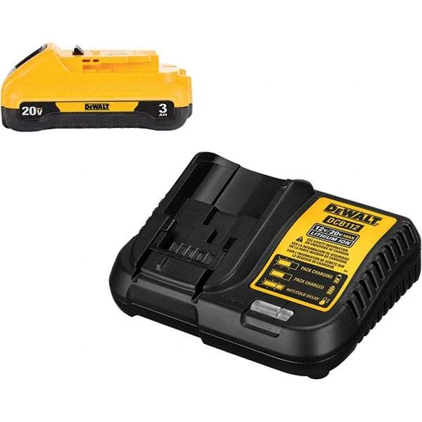 DeWALT - 20 Volt, 1 Battery Lithium-Ion Power Tool Charger - 30 min to 1 hr to Charge, 20 Volt MAX Batteries Power Source, Battery Included - Makers Industrial Supply