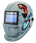 #41288 - Solar Powered Auto Darkening Welding Helment; Pin Up Girl Graphics - Makers Industrial Supply