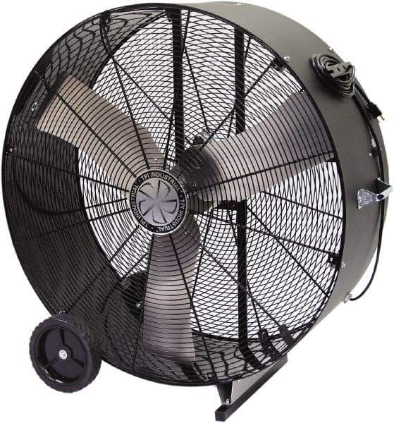 TPI - 36" Blade, Direct Drive, 1/3 hp, 6,500 & 5,400 CFM, Floor Style Blower Fan - 5.5 Amps, 120 Volts, 2 Speed, Single Phase - Makers Industrial Supply