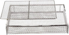 Marlin Steel Wire Products - 11" Deep, Rectangular Stainless Steel Mesh Basket - 16" Wide x 3" High - Makers Industrial Supply