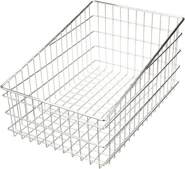 Marlin Steel Wire Products - 16" Deep, Rectangular Steel Wire Basket - 24" Wide x 12" High - Makers Industrial Supply