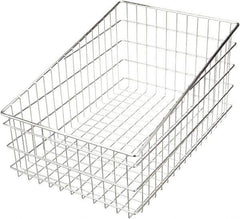 Marlin Steel Wire Products - 16" Deep, Rectangular Steel Wire Basket - 24" Wide x 12" High - Makers Industrial Supply