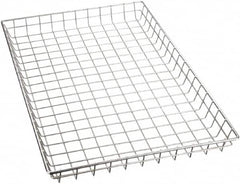 Marlin Steel Wire Products - 16" Deep, Rectangular Steel Wire Basket - 26" Wide x 2" High - Makers Industrial Supply