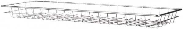 Marlin Steel Wire Products - 9" Deep, Rectangular Steel Wire Basket - 25.078" Wide x 2" High - Makers Industrial Supply