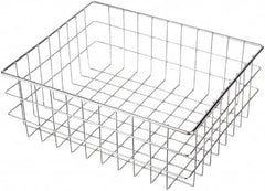 Marlin Steel Wire Products - 13" Deep, Rectangular Steel Wire Basket - 16" Wide x 6" High - Makers Industrial Supply