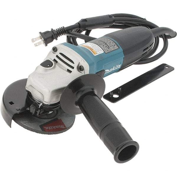 Makita - 4" Wheel Diam, 11,000 RPM, Corded Angle & Disc Grinder - M10x1.5 Spindle - Makers Industrial Supply