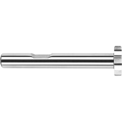 Harvey Tool - 1" Cut Diam, 3/8" Cut Width, 1/2" Shank, Straight-Tooth Woodruff Keyseat Cutter - Exact Industrial Supply