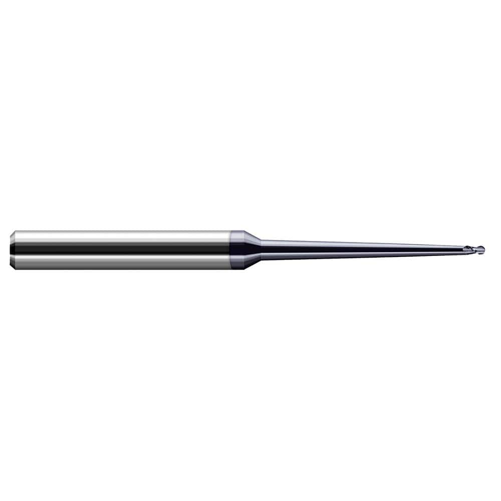 Harvey Tool - 5/32" Diam, 15/64" LOC, 2 Flute Solid Carbide Ball End Mill - Exact Industrial Supply