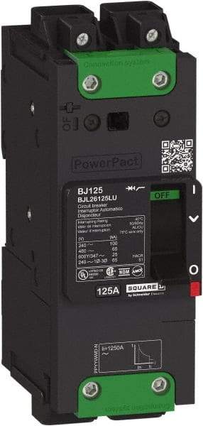 Square D - 20 Amp, 600Y/347 VAC, 3 Pole, Unit Mount B-Frame Circuit Breaker - Thermal-Magnetic Trip, 25 kA at 240 VAC, 18 kA at 277 VAC, 14 kA at 600Y/347 VAC Breaking Capacity, 14-3/0 AWG - Makers Industrial Supply