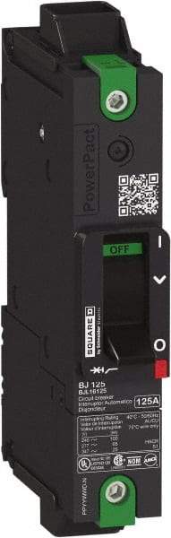 Square D - 20 Amp, 600Y/347 VAC, 2 Pole, Unit Mount B-Frame Circuit Breaker - Thermal-Magnetic Trip, 65 kA at 240 VAC, 35 kA at 480 VAC, 18 kA at 600Y/347 VAC Breaking Capacity, 14-3/0 AWG - Makers Industrial Supply